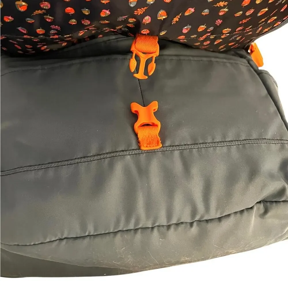 VERA BRADLEY Laptop Bag Blue & Orange With Acorn & Leaf Pattern Inside 3048-4
